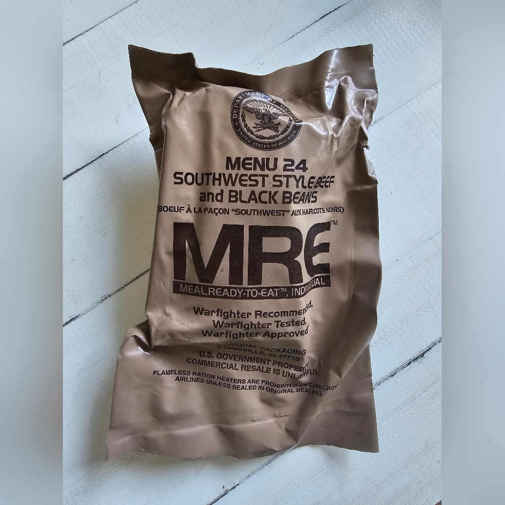 MRE Meal: Southwest Style Beef and Black Beans